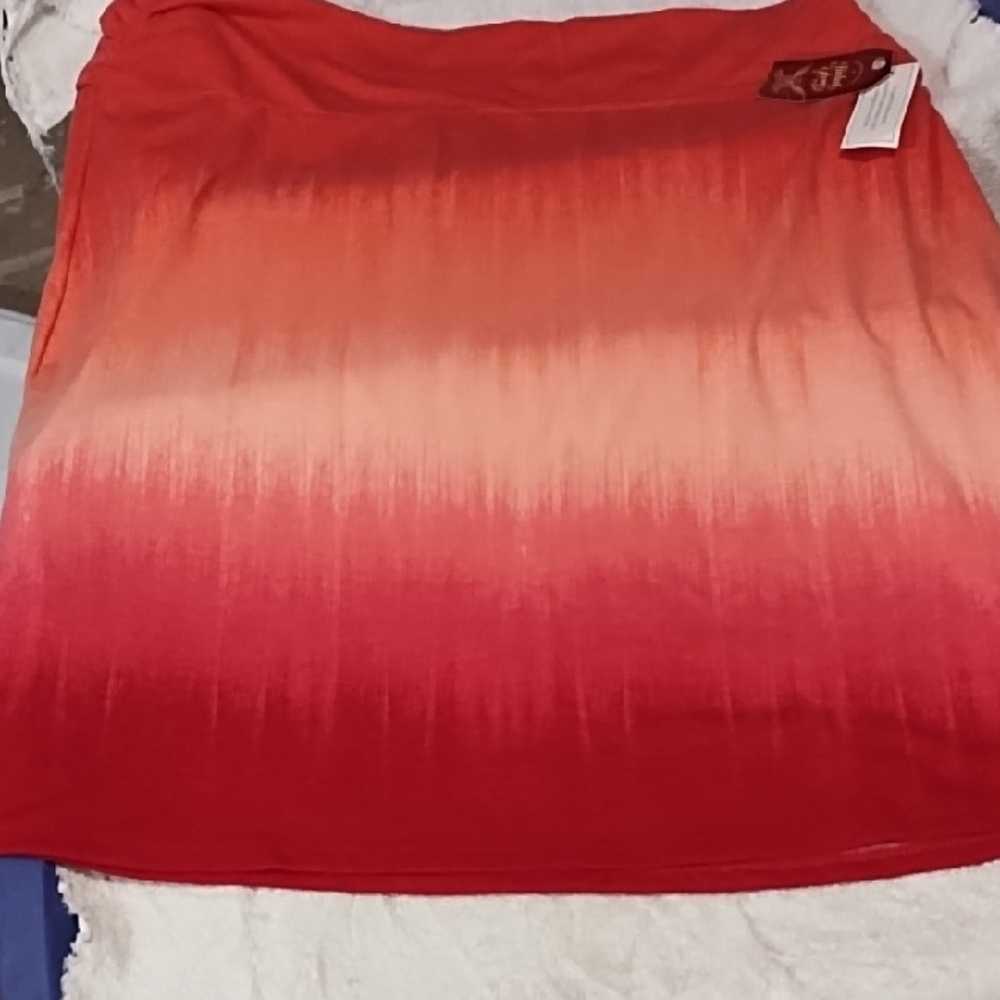 Faded Glory Red and Orange Skirt